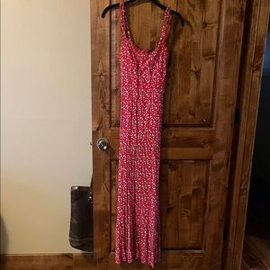 Floral Red Maxi Dress